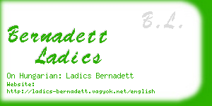 bernadett ladics business card